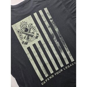 Springfield Armory Mens 2XL Black T Shirt Graphic‎ Print Defend Your Legacy